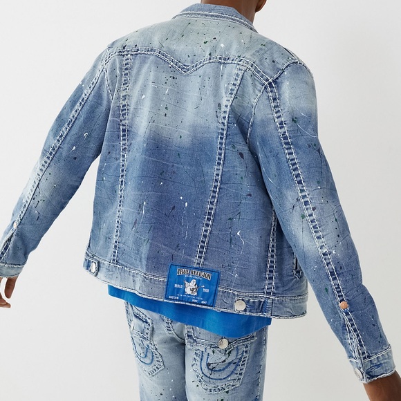 TRUE RELIGION JIMMY VINTAGE SUPER T DENIM JACKET - Picture 2 of 4